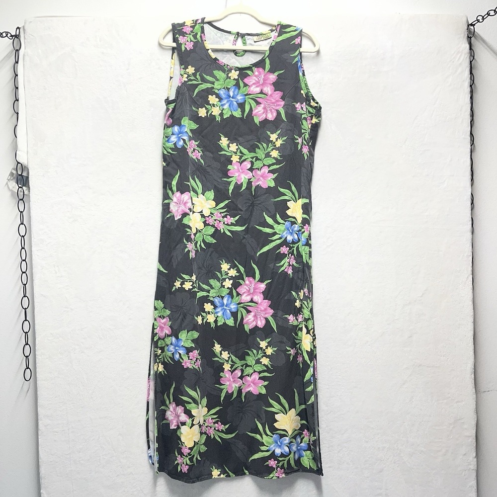 Tahiti Reef Club‎ Sleeveless Hawaiian Dress Womens L/XL Tropical Island Vacation
